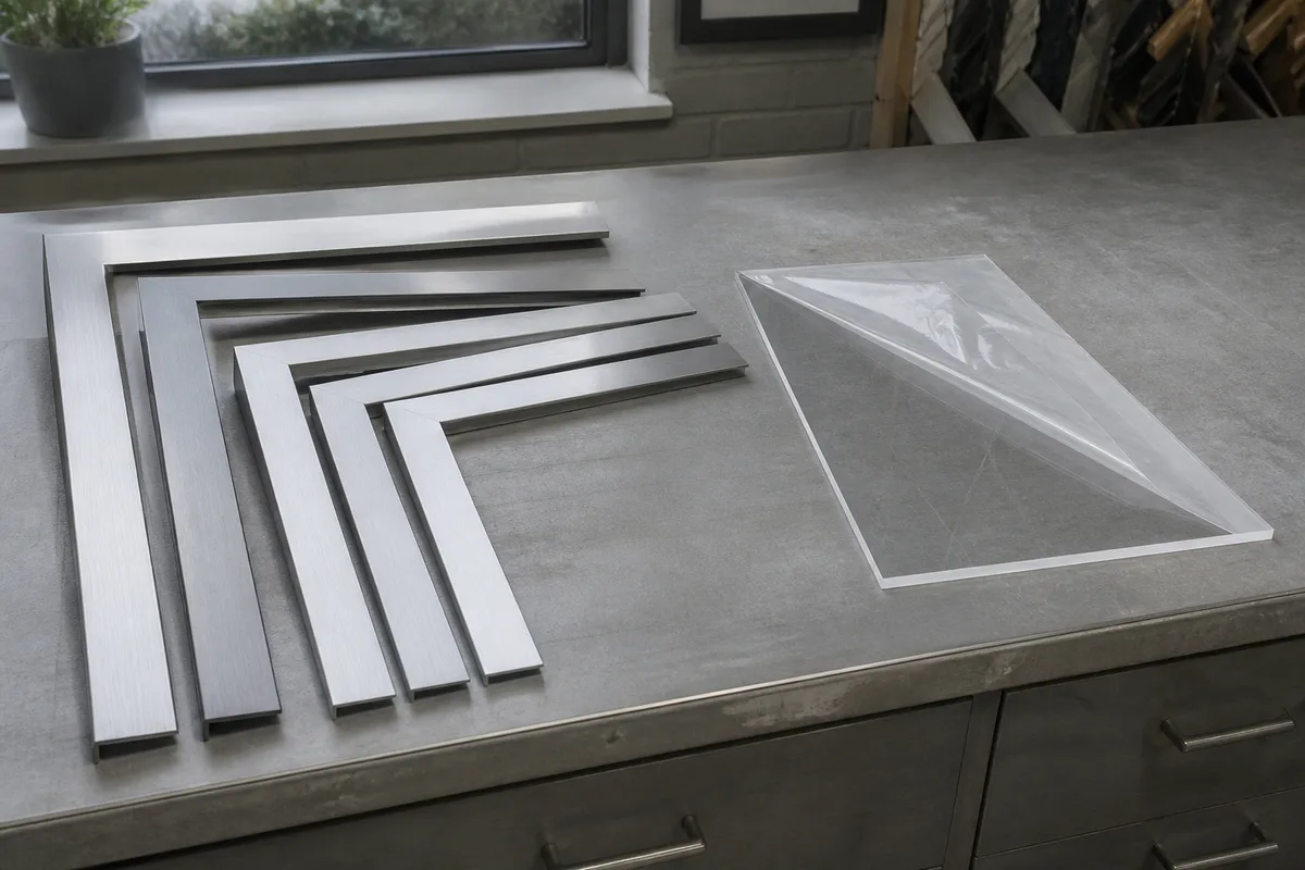 Cadres plexiglas et aluminium